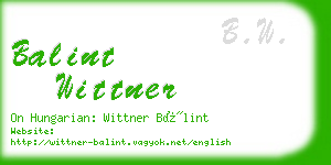 balint wittner business card